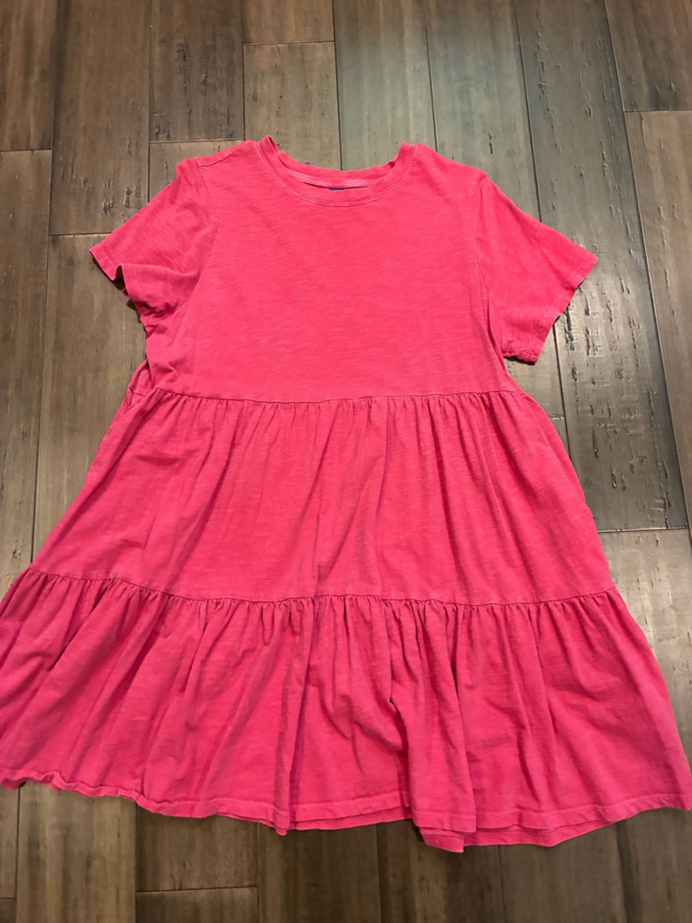 Old Navy large Bright Pink Tiered Dress